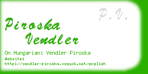 piroska vendler business card